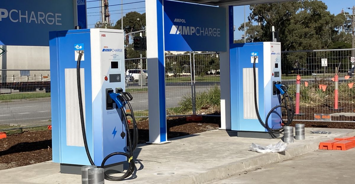 AmpCharge EV charging station at Altona North Victoria