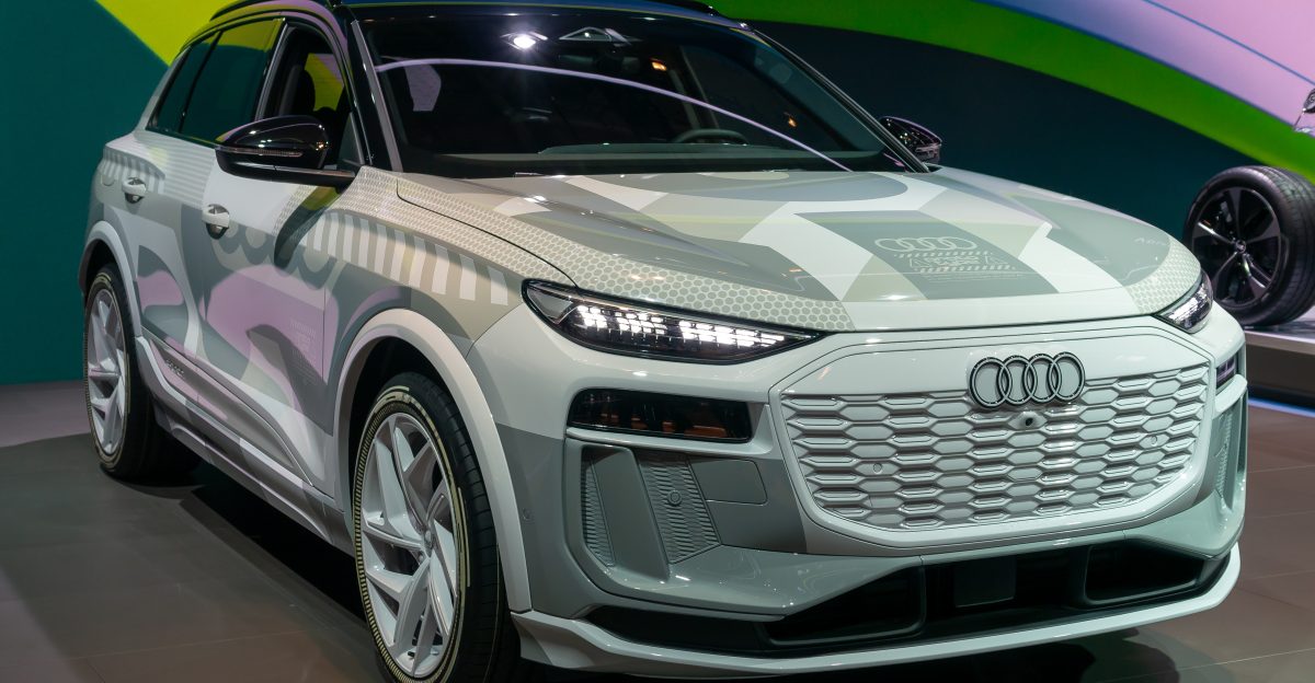 Audi Q6 e-tron at IAA Mobility 2023 in Munich Germany