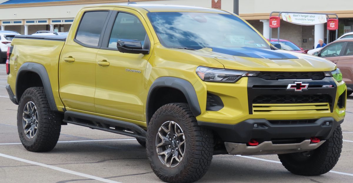 Chevrolet Colorado ZR2 photographed in Hermitage Pennsylvania Finished in Nitro Yellow Metallic
