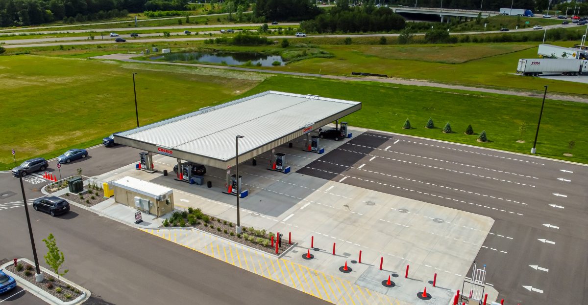 COSTCO gas station in Eau Claire Wisconsin