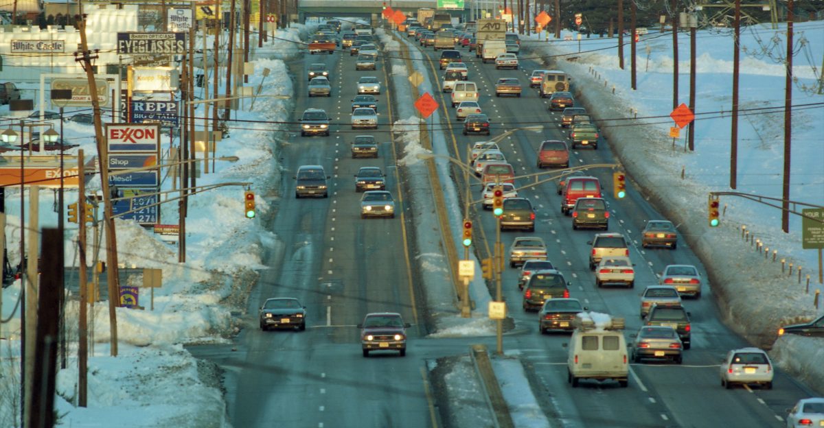 Traffic on Route 1 in Edison NJ - January 1996 r newjersey