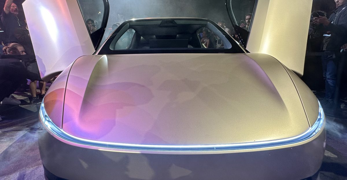 With a softening of the Cybertruck front headlight bar At the unveiling at Warner Brothers last night they had 20 of these driving guests around fully autonomously