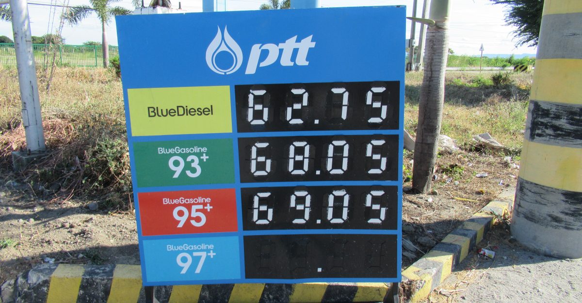 Gasoline price boards in the Philippines