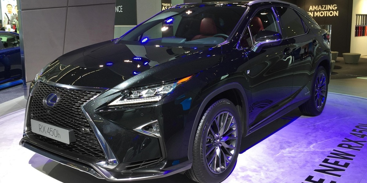 lexus, rx 450h, hybrid, luxury, noble, dynamic, black, premium, far east, toyota, iaa, frankfurt, industrial fair, premiere, modern, booth, lexus, lexus, lexus, lexus, lexus
