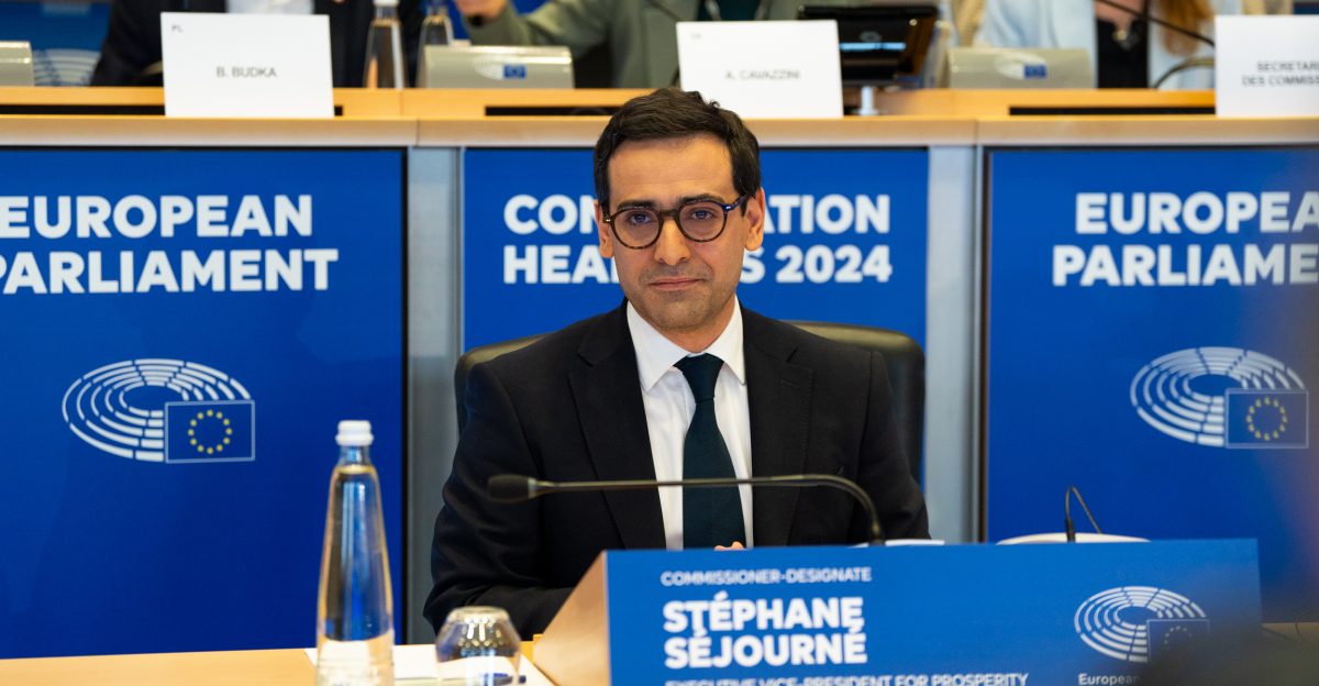 On Tuesday 12th November 2024 four parliamentary committees questioned St phane S journ French candidate for the Prosperity and Industrial Strategy portfolio For more information please check the press release This photo is free to use under Creative Commons license CC-BY-4 0 and must be credited CC-BY-4 0 European Union 2024- Source EP creativecommons org licenses by 4 0 No model release form if applicable For bigger HR files please contact webcom-flickr AT europarl europa eu