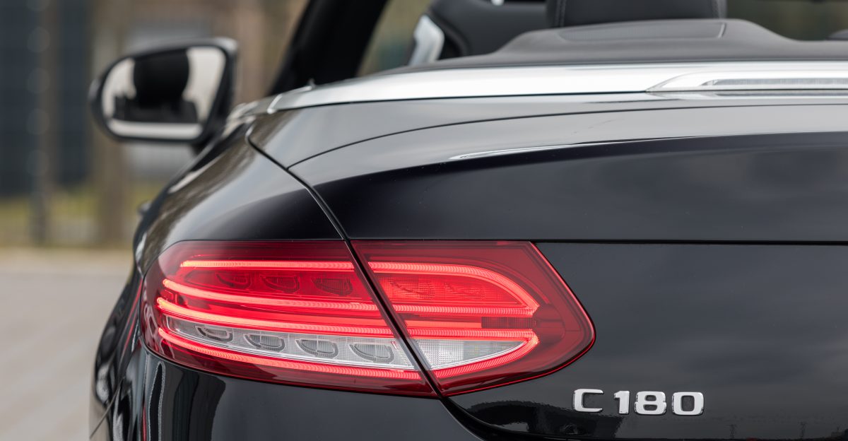 Rear light of a Mercedes-Benz C-Klasse Cabrio at car dealer Beresa in M nster North Rhine-Westphalia Germany