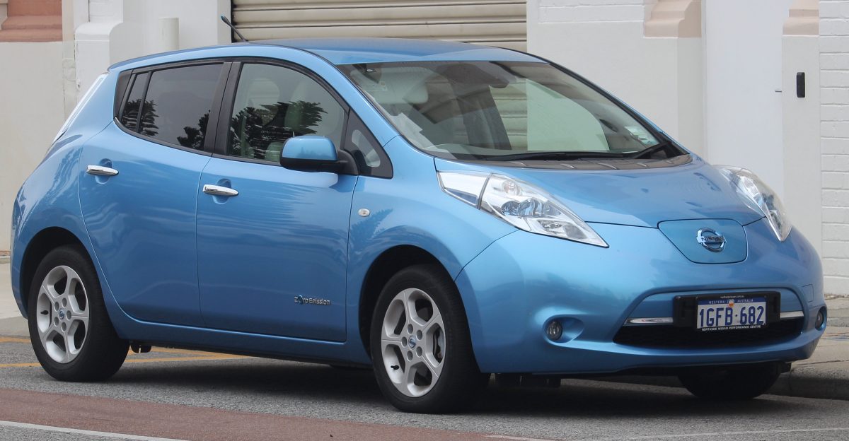 Nissan LEAF ZE0 MY13 hatchback Photographed in Fremantle Western Australia Australia