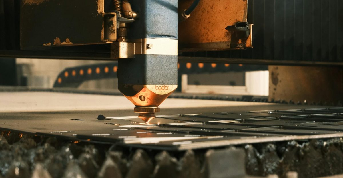Close-up of a laser cutter operating in an industrial setting in Ankara T rkiye