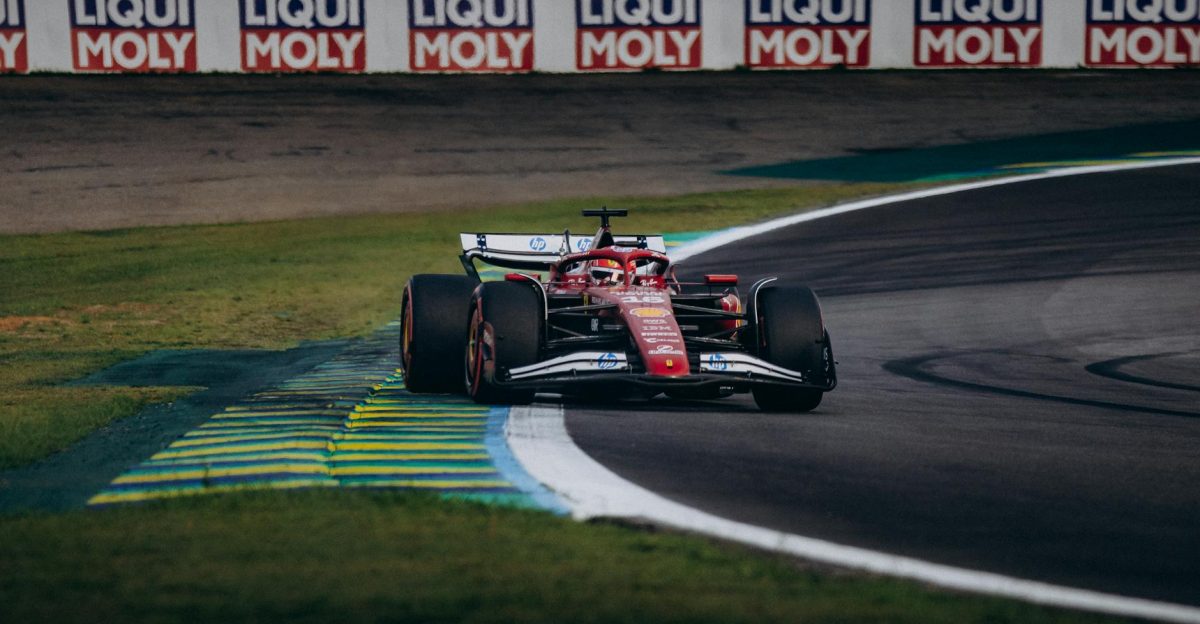 High-speed Formula 1 racing at Interlagos Circuit S o Paulo Brazil
