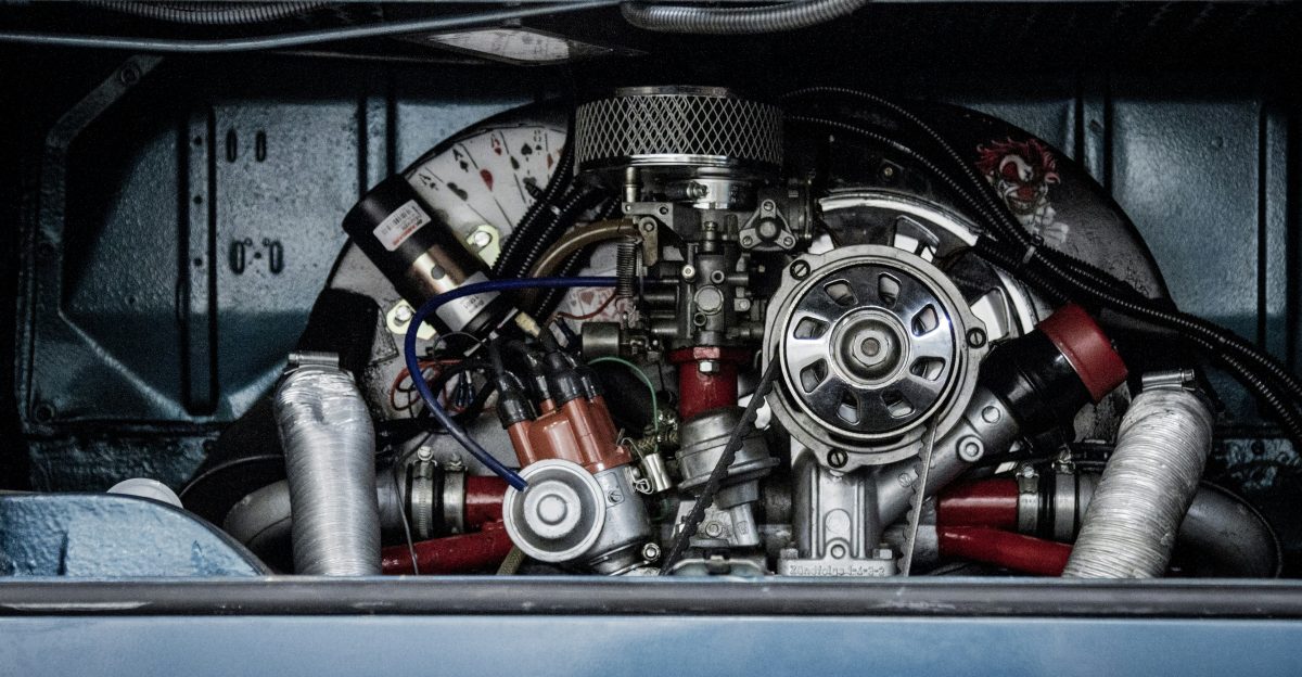 black and red engine ba y