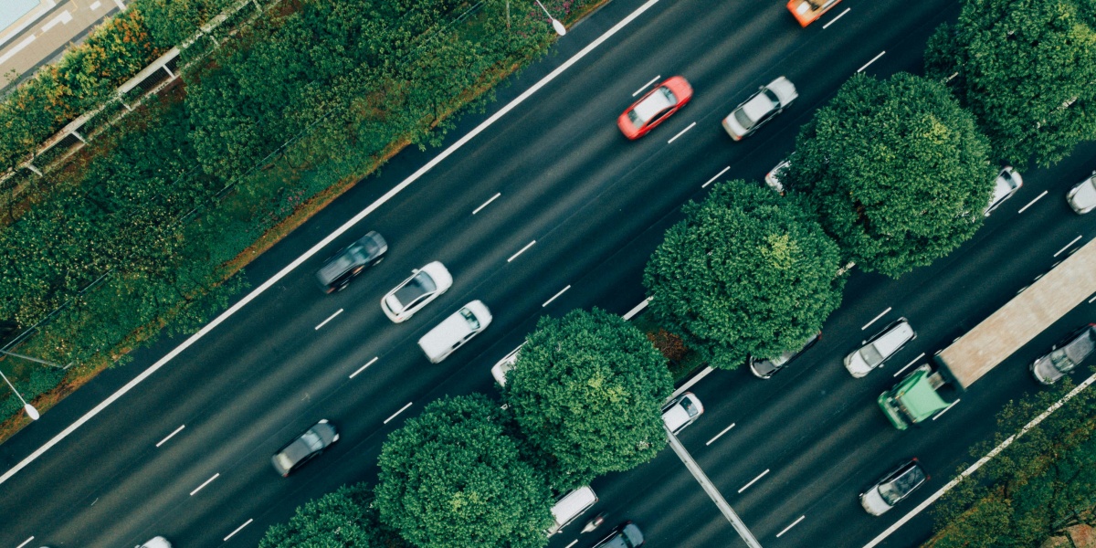 vehicles passing through road