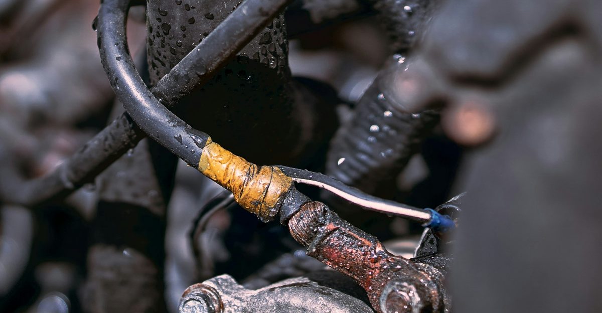 a close up of a bunch of wires and wires