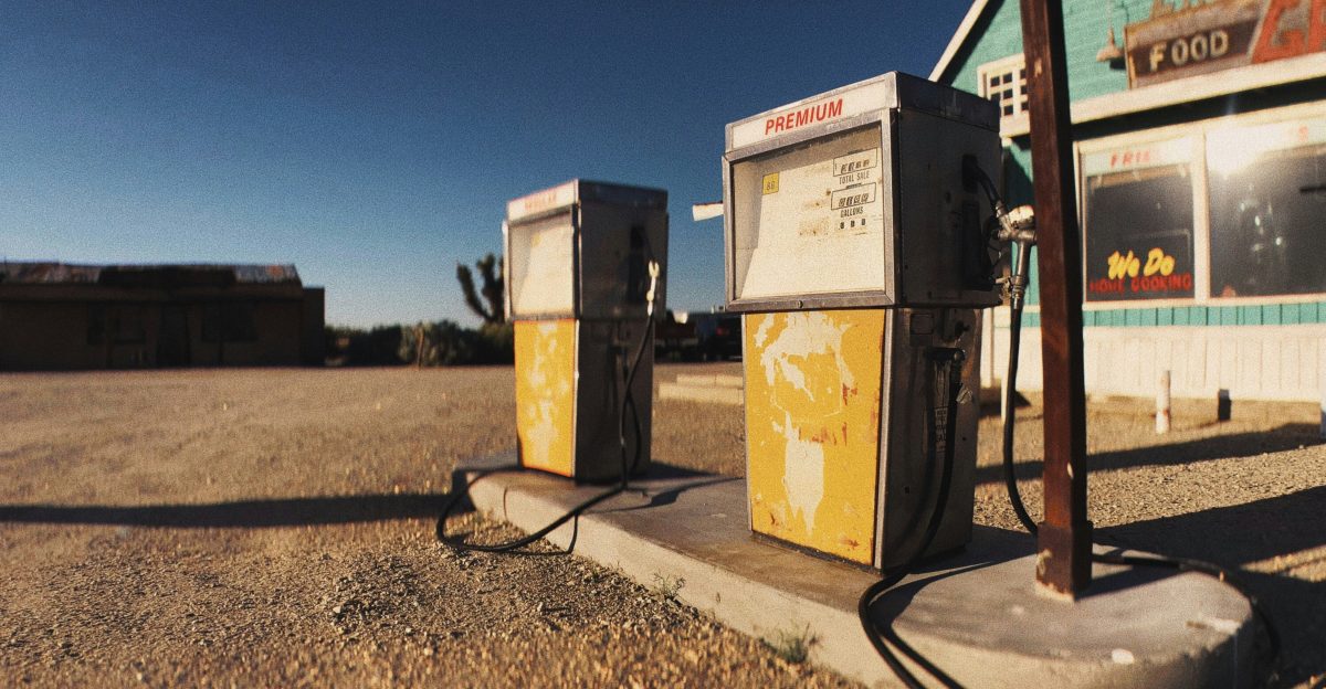 yellow and black gas dispenser