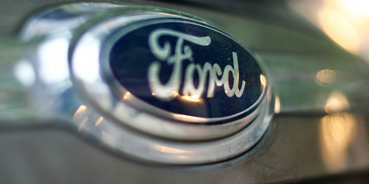 gray and black ford emblem