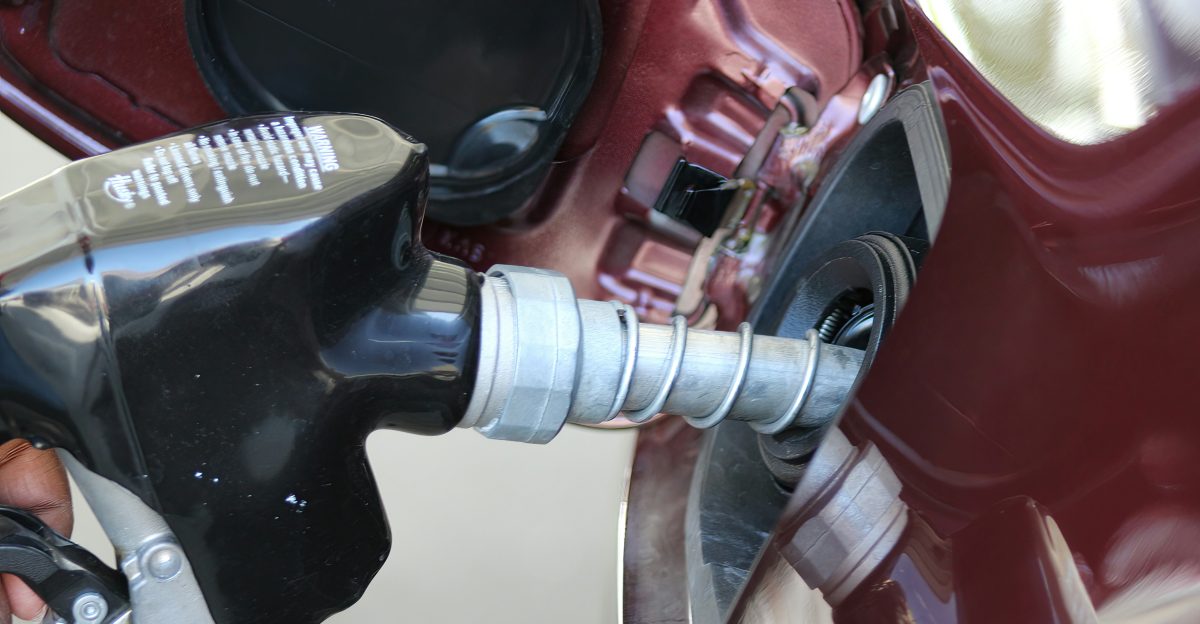 a close up of a person holding a gas pump