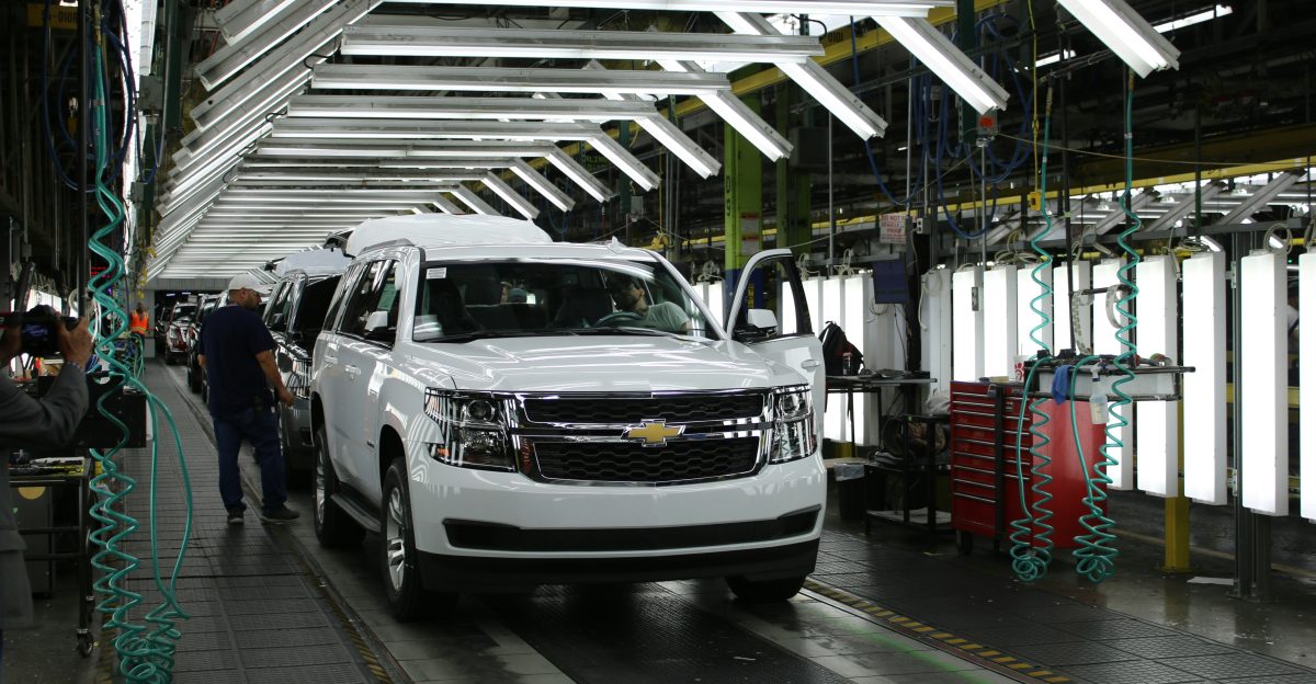a car parked in a garage