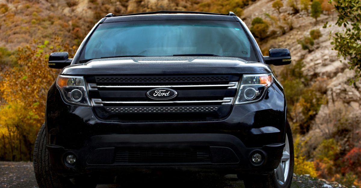 a black car on a road