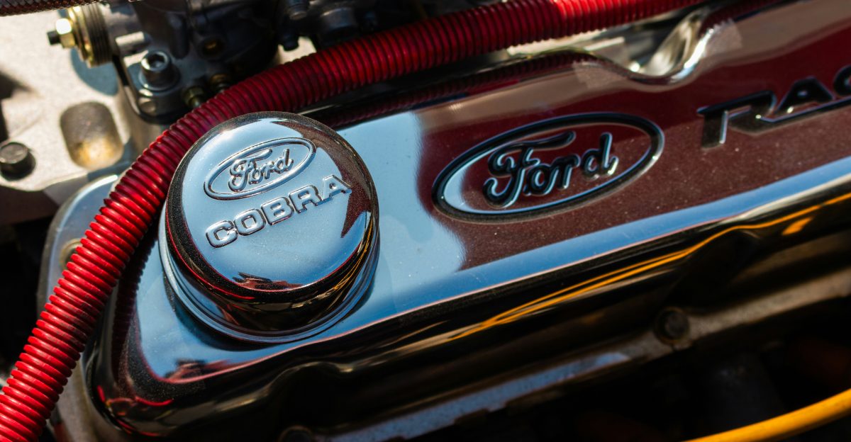 a close up of the engine of a car