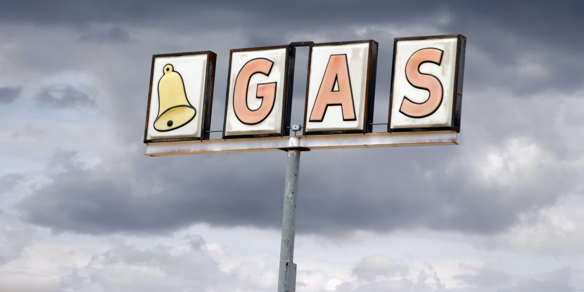 Gas sign in rural Arizona