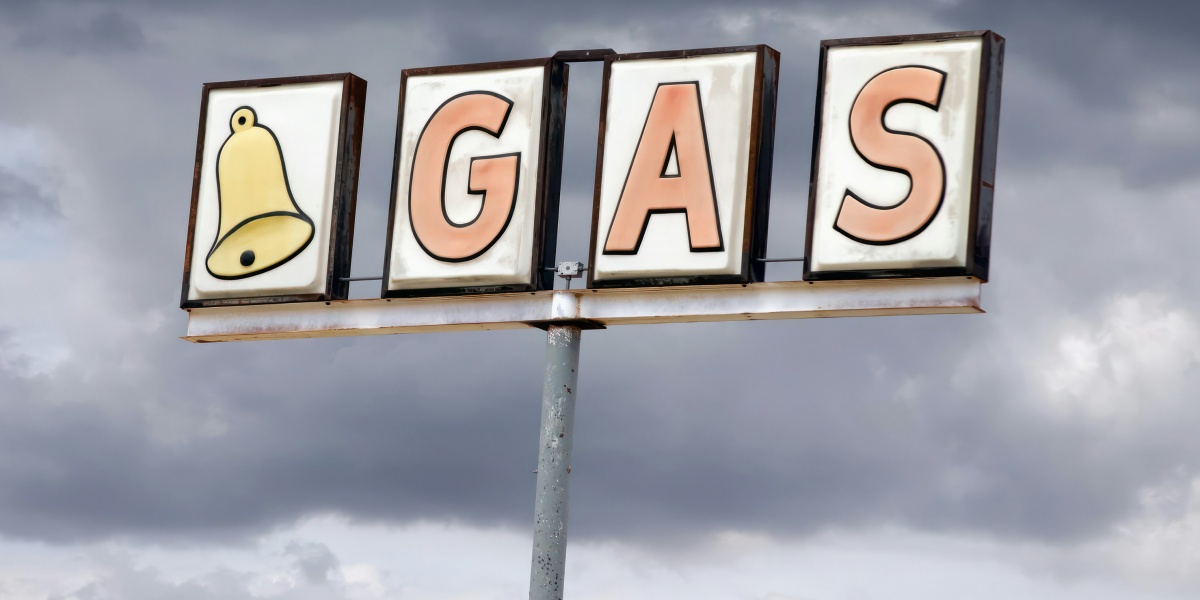 Gas sign in rural Arizona