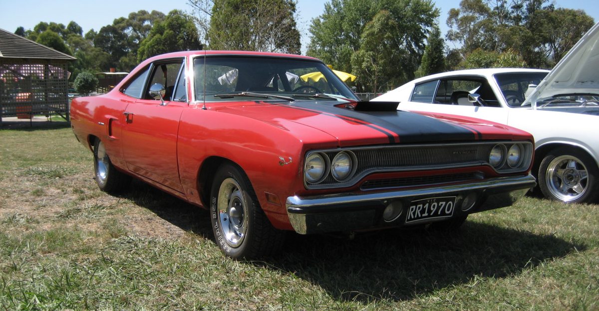 Roadrunners were made from 1968-80 based on the Mopar B body complete with Beep Beep horn aimed at the younger market basic trim but big horsepower Coupe Hardtop or Convertible Engnes 383 440 6 pack or 426 Hemi