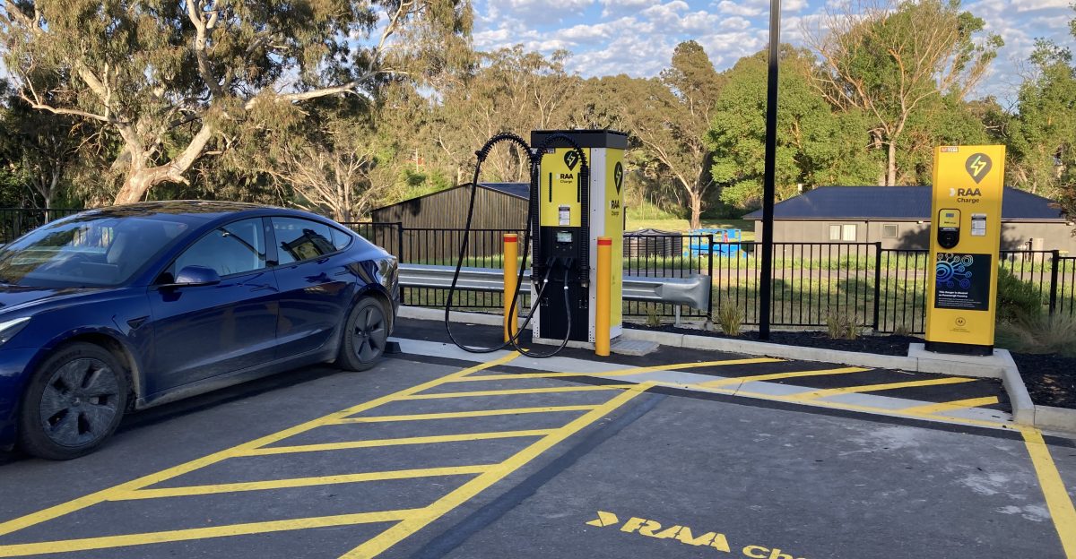 RAA EV charging station Woodside South Australia