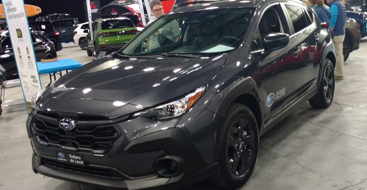 Subaru Crosstrek photographed in Terrebonne Qu bec Canada at the Salon auto Lanaudi re 2025