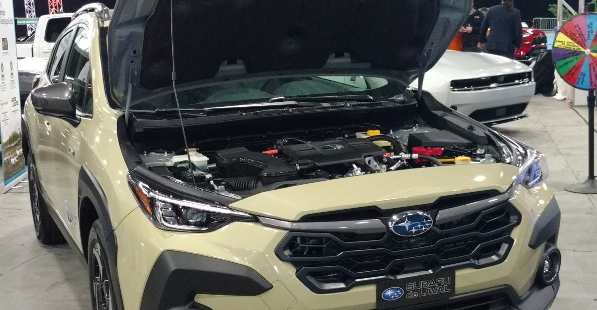 Subaru Crosstrek photographed in Terrebonne Qu bec Canada at the Salon auto Lanaudi re 2025