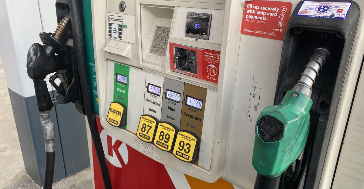This gas pump defies the national standard for color of pumps