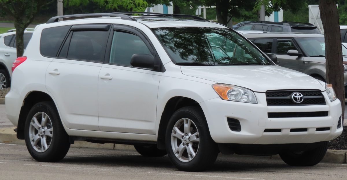 Toyota RAV4 4WD photographed in New Castle Pennsylvania Finished in Super White