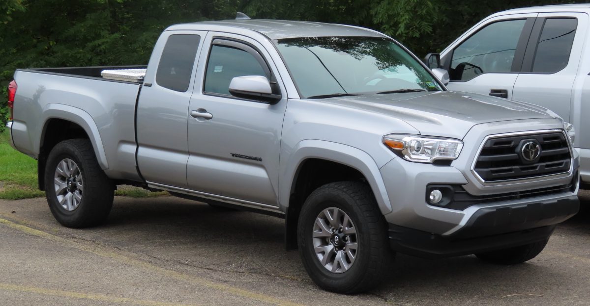 Toyota Tacoma SR5 4WD Access Cab photographed in New Castle Pennsylvania Finished in Silver Sky Metallic