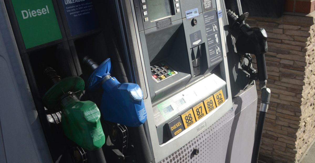 A gas pump at a Thorntons