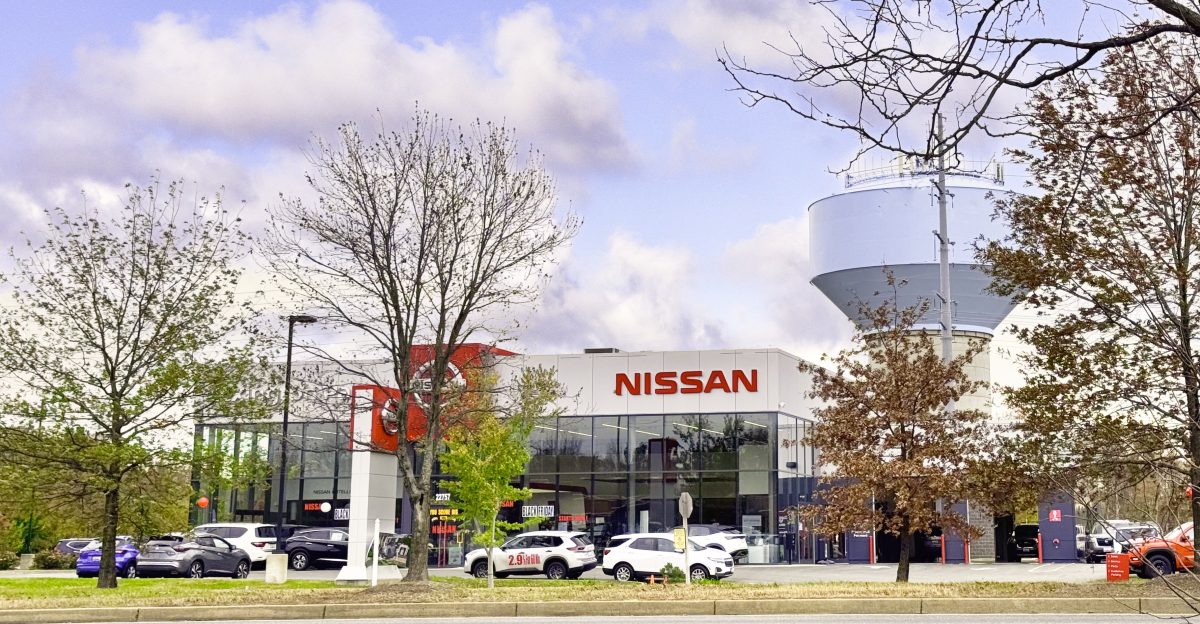 A Nissan car dealership in California Maryland