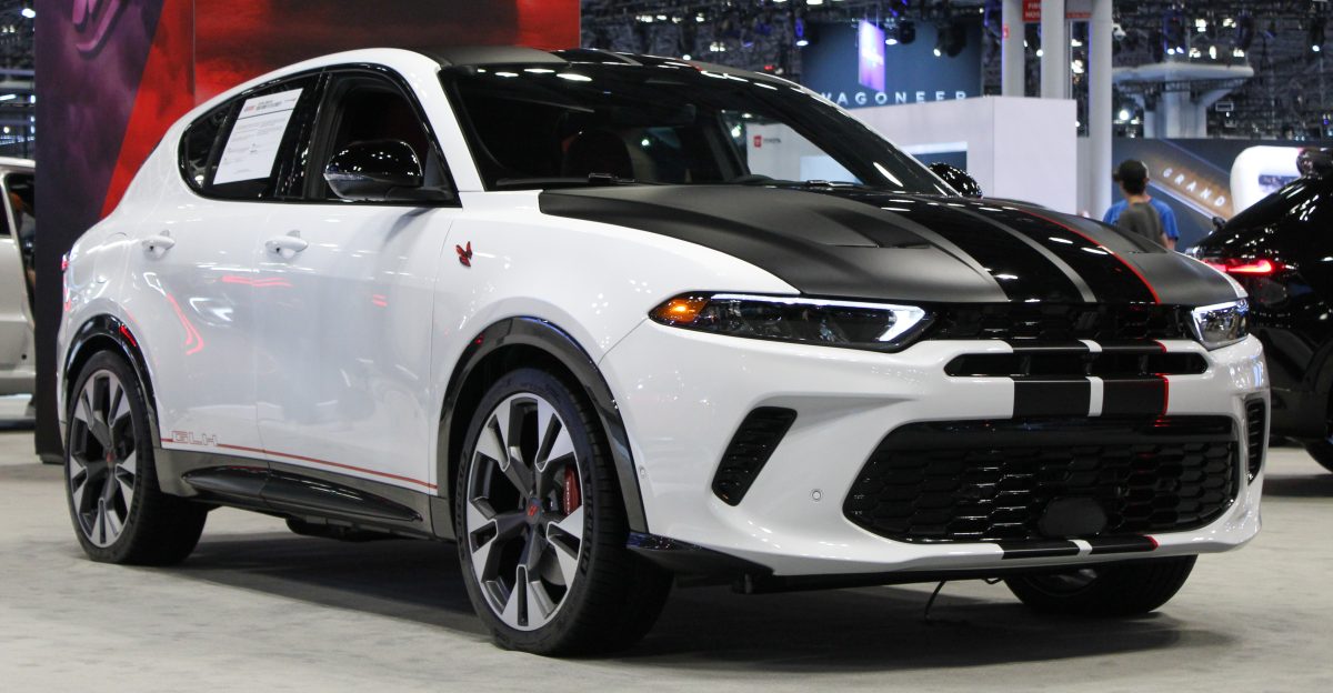 A 2023 Dodge Hornet R T GLH Concept photographed during the 2023 New York International Auto Show inside the Javits Convention Center at Hudson Yards New York