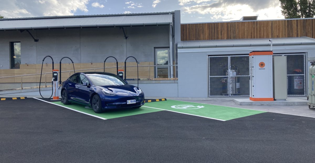 Electric Highway Tasmania EV charging station in Oatlands Tasmania