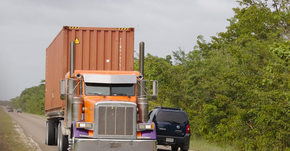 truck semi tractor container transportation vehicle freight heavy transport cargo shipping trucking haul road lorry delivery highway commercial shipment merchandise distribution load speed traffic rural truck truck truck truck truck semi tractor delivery distribution