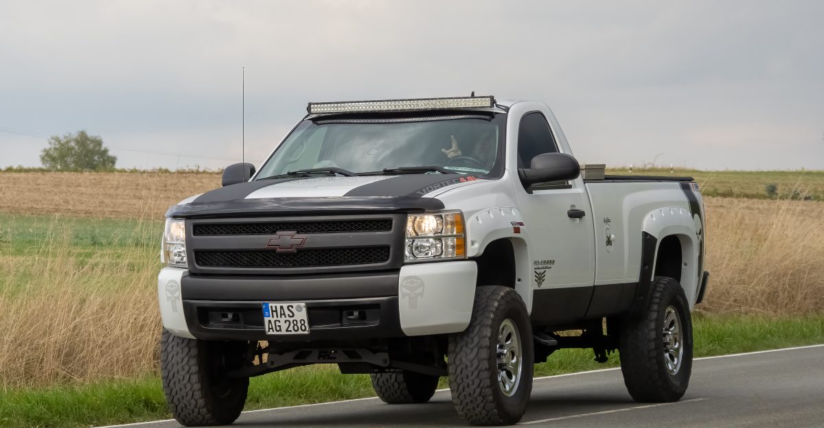 Chevrolet Silverado 1500 Regular Cab on the way to the 6th US-Car-Treffen in Leimershof