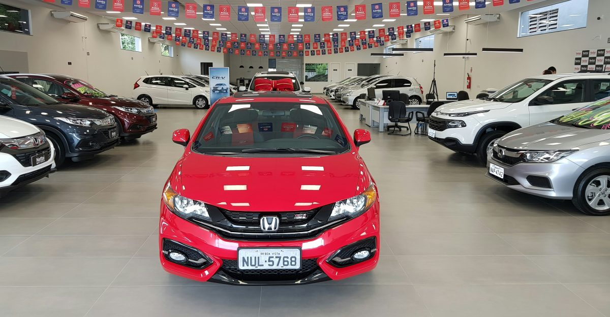 red Honda Civic sedan