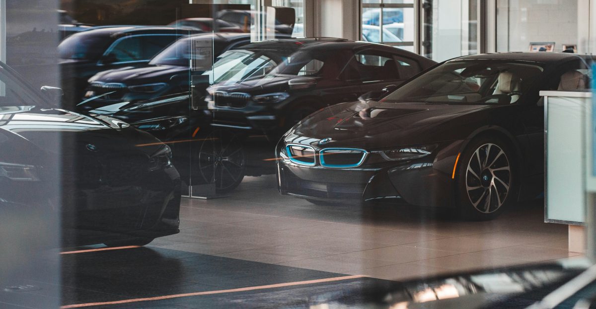 black cars in a parking lot