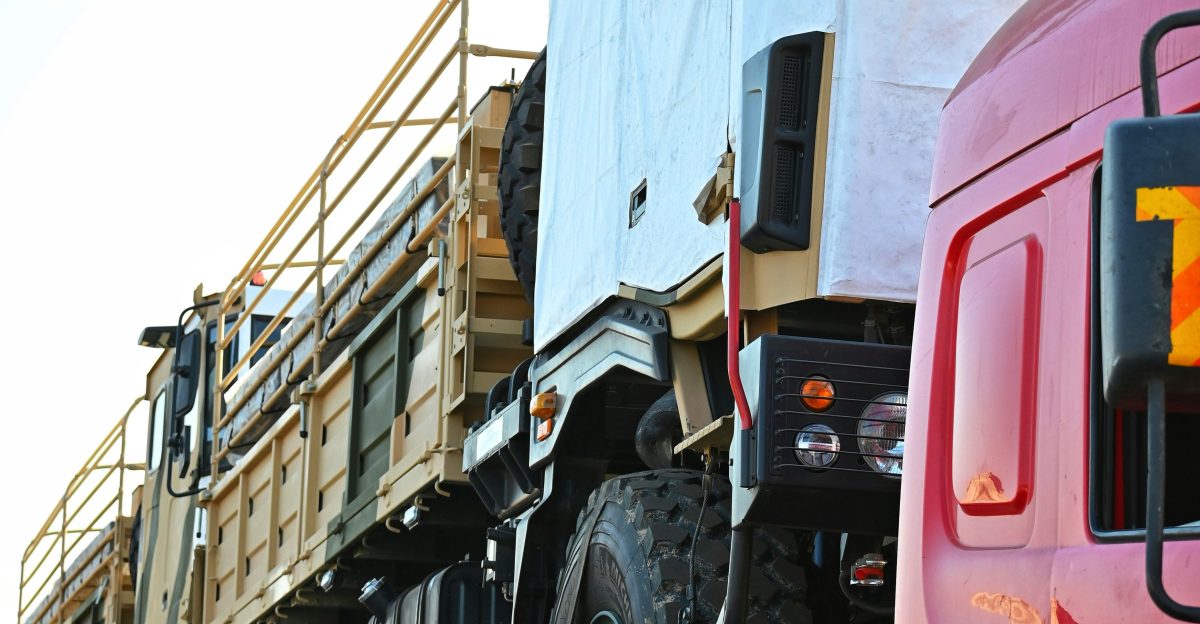 a large truck on a flatbed tow truck